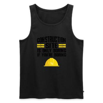 Baustelle Bauherr Geschenk - Männer Premium Bio Tank Top - Schwarz - Vorne - AI Model Male 178 light (178cm)