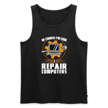 Technischer Support Computertechniker Technischer - Männer Premium Bio Tank Top - Schwarz - Vorne - AI Model Male 178 light (178cm)