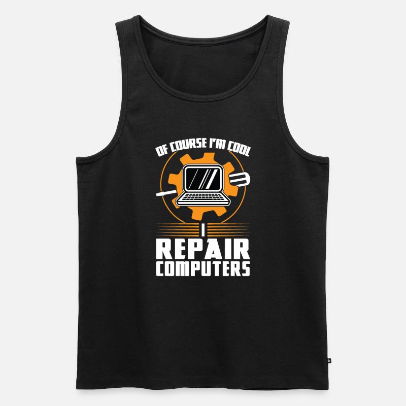 Technischer Support Computertechniker Technischer - Männer Premium Bio Tank Top - Schwarz