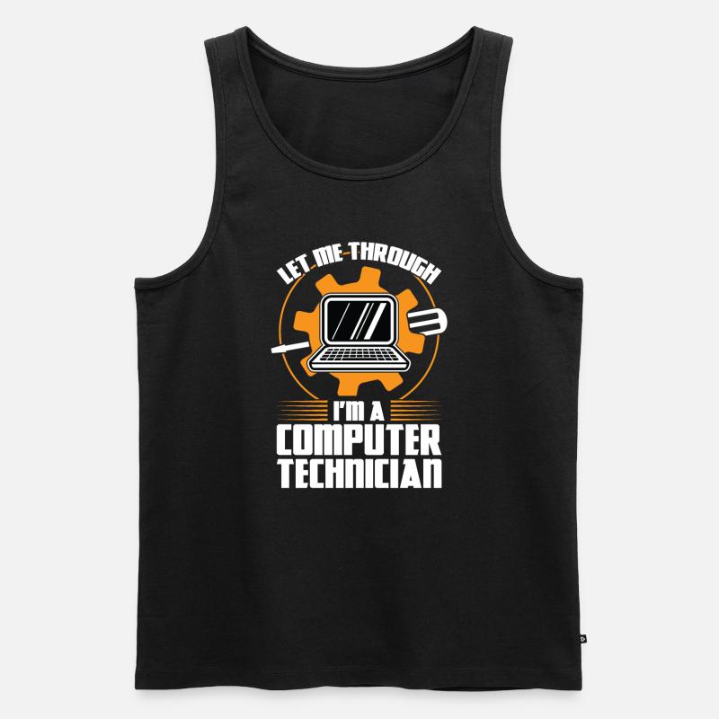 Technischer Support Computertechniker Technischer - Männer Premium Bio Tank Top - Schwarz