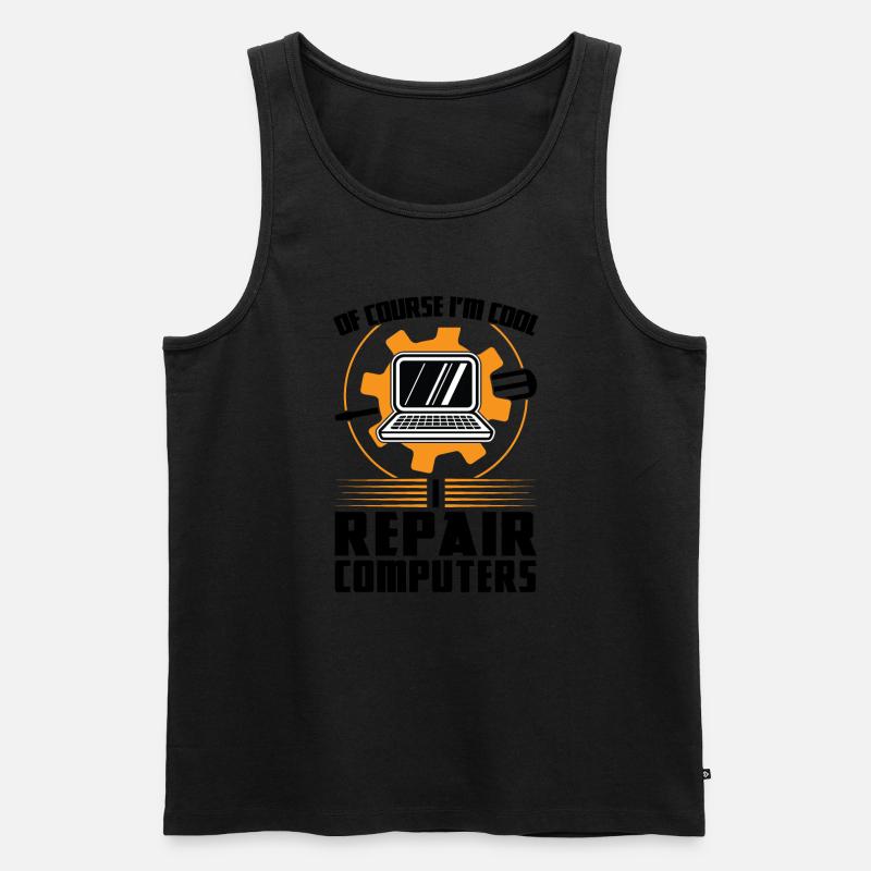 Technischer Support Computertechniker Technischer - Männer Premium Bio Tank Top - Schwarz