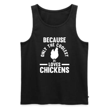 Hühnerhaltung Tierhaltung Geschenk - Männer Premium Bio Tank Top - Schwarz - Vorne - AI Model Male 178 light (178cm)
