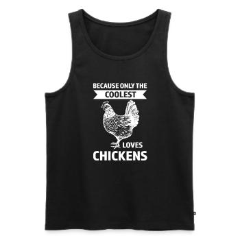 Hühnerhaltung Tierhaltung Geschenk - Männer Premium Bio Tank Top - Schwarz - Vorne - AI Model Male 178 light (178cm)