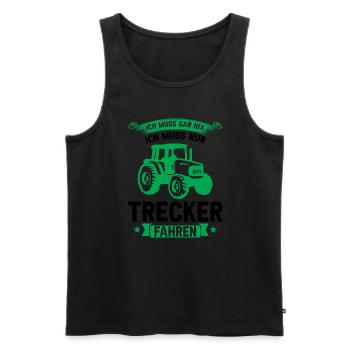 Trecker Traktor Trecker-Fahrer Geschenk - Männer Premium Bio Tank Top - Schwarz - Vorne - AI Model Male 178 light (178cm)