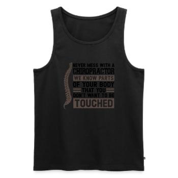 Physiotherapeut Chiropraktiker Neurologie Geschenk - Männer Premium Bio Tank Top - Schwarz - Vorne - Michal (187cm)