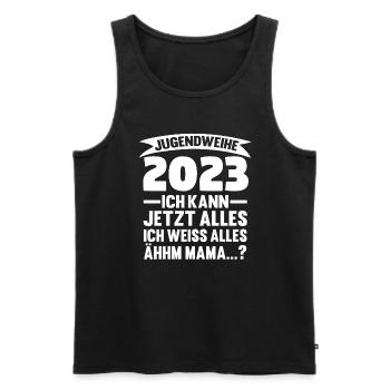 Jugendweihe Party Geschenk - Männer Premium Bio Tank Top - Schwarz - Vorne - Michal (187cm)