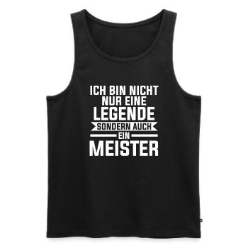 Meister Prüfung Meisterbrief Geschenk - Männer Premium Bio Tank Top - Schwarz - Vorne - Michal (187cm)