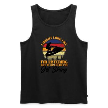 Jetski Jetskifahren Wintersport Geschenk - Männer Premium Bio Tank Top - Schwarz - Vorne - Michal (187cm)