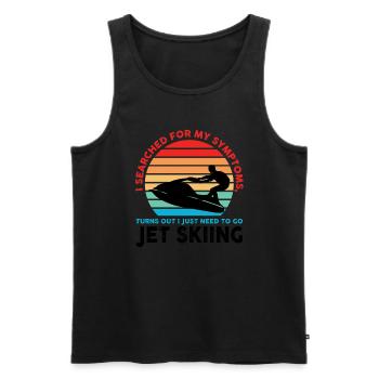 Jetski Jetskifahren Wintersport Geschenk - Männer Premium Bio Tank Top - Schwarz - Vorne - Michal (187cm)