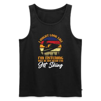 Jetski Jetskifahren Wintersport Geschenk - Männer Premium Bio Tank Top - Schwarz - Vorne - Michal (187cm)