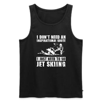 Jetski Jetskifahren Wintersport Geschenk - Männer Premium Bio Tank Top - Schwarz - Vorne - Michal (187cm)