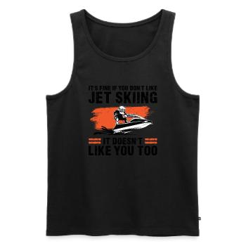Jetski Jetskifahren Wintersport Geschenk - Männer Premium Bio Tank Top - Schwarz - Vorne - Michal (187cm)
