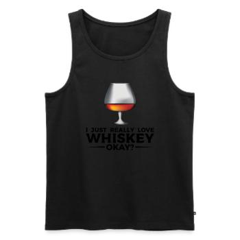 Whiskey trinken Whiskey trinken Whiskey Geschenk - Männer Premium Bio Tank Top - Schwarz - Vorne - Michal (187cm)