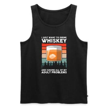 Whiskey trinken Whiskey trinken Whiskey Geschenk - Männer Premium Bio Tank Top - Schwarz - Vorne - Michal (187cm)