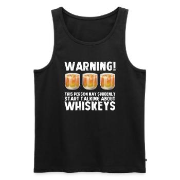 Whiskey trinken Whiskey trinken Whiskey Geschenk - Männer Premium Bio Tank Top - Schwarz - Vorne - Michal (187cm)