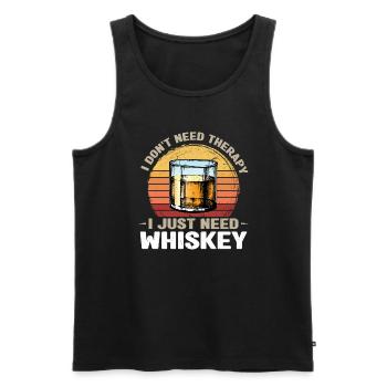 Whiskey trinken Whiskey trinken Whiskey Geschenk - Männer Premium Bio Tank Top - Schwarz - Vorne - Michal (187cm)