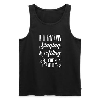 Theater Broadway Theater Geschenk - Männer Premium Bio Tank Top - Schwarz - Vorne - Michal (187cm)