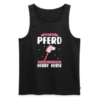 Hobby Horse Pferde Steckenpferd Geschenk - Männer Premium Bio Tank Top - Schwarz - Vorne - Michal (187cm)