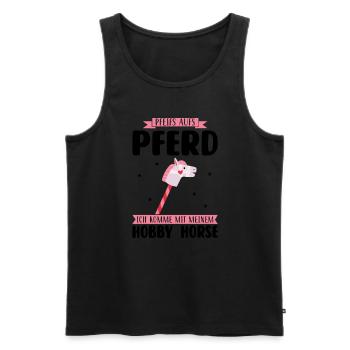 Hobby Horse Pferde Hobby Horsing Geschenk - Männer Premium Bio Tank Top - Schwarz - Vorne - Michal (187cm)