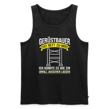 Gerüstbauer Beruf Gerüstbauermeister Geschenk - Männer Premium Bio Tank Top - Schwarz - Vorne - AI Model Male 178 light (178cm)