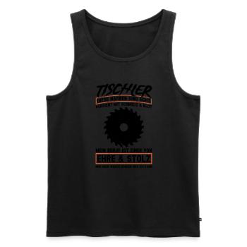 Tischler Beruf Schreiner Geschenk - Männer Premium Bio Tank Top - Schwarz - Vorne - AI Model Male 178 light (178cm)