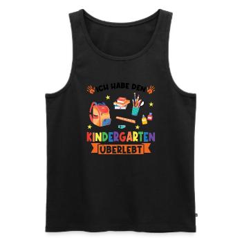 Kindergarten Abschluss Kita-Abgänger Geschenk - Männer Premium Bio Tank Top - Schwarz - Vorne - Michal (187cm)