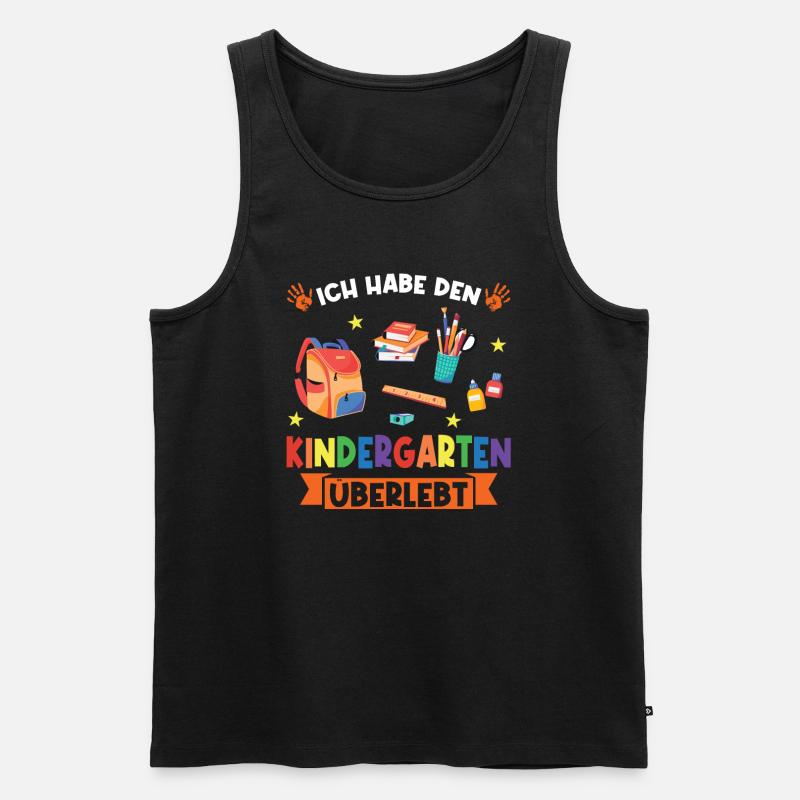 Kindergarten Abschluss Kindergartenkind Geschenk - Männer Premium Bio Tank Top - Schwarz