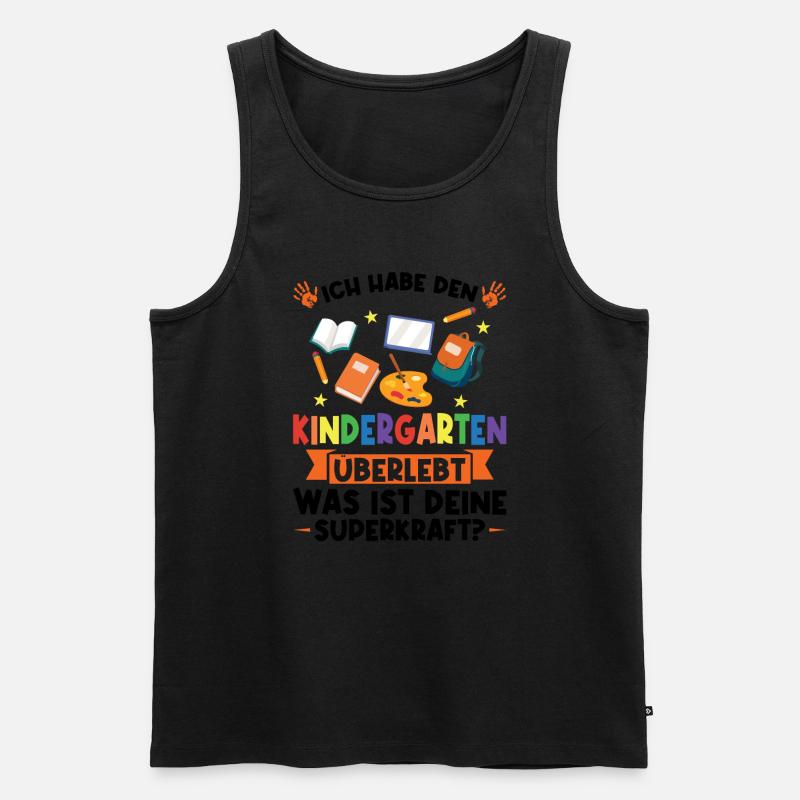 Kindergarten Abschluss Kindergarten Abschluss - Männer Premium Bio Tank Top - Schwarz