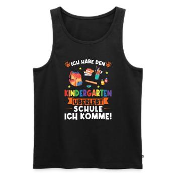 Kindergarten Abschluss Kindergarten Geschenk - Männer Premium Bio Tank Top - Schwarz - Vorne - Michal (187cm)