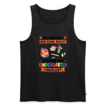 Kindergarten Abschluss Kita-Abschluss Geschenk - Männer Premium Bio Tank Top - Schwarz - Vorne - Michal (187cm)
