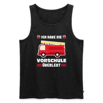 Vorschule Feuerwehr Vorschule Abschluss Geschenk - Männer Premium Bio Tank Top - Schwarz - Vorne - Michal (187cm)