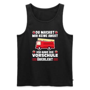 Vorschule Feuerwehr Vorschulkind Geschenk - Männer Premium Bio Tank Top - Schwarz - Vorne - Michal (187cm)