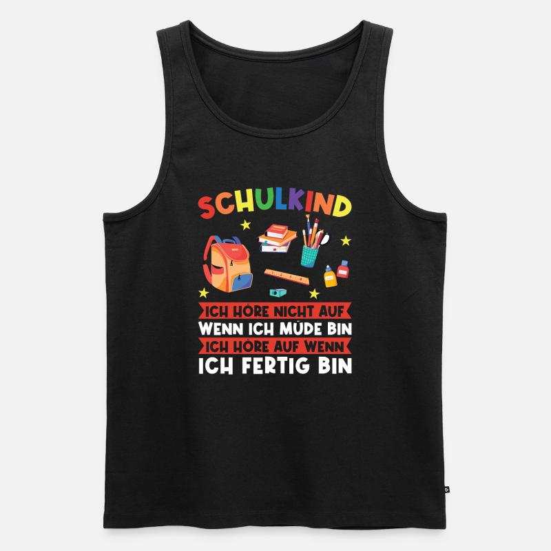 Schulkind Einschulung Schulstart Geschenk - Männer Premium Bio Tank Top - Schwarz