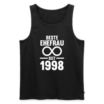 25 Jahre Ehe Ehefrau 25. Hochzeitstag Geschenk - Männer Premium Bio Tank Top - Schwarz - Vorne - Michal (187cm)
