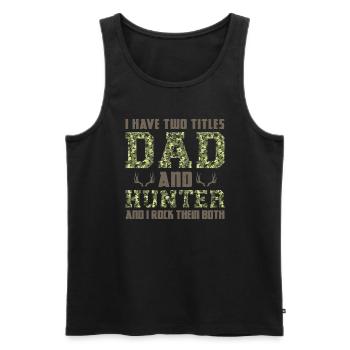 Jäger Jagd Jagd Geschenk - Männer Premium Bio Tank Top - Schwarz - Vorne - Michal (187cm)