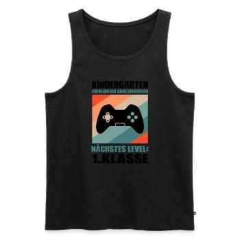 Kindergarten Abschluss Gaming Geschenk - Männer Premium Bio Tank Top - Schwarz - Vorne - Michal (187cm)