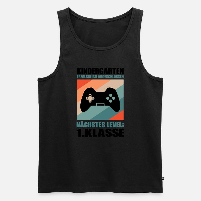 Kindergarten Abschluss Gaming Geschenk - Männer Premium Bio Tank Top - Schwarz