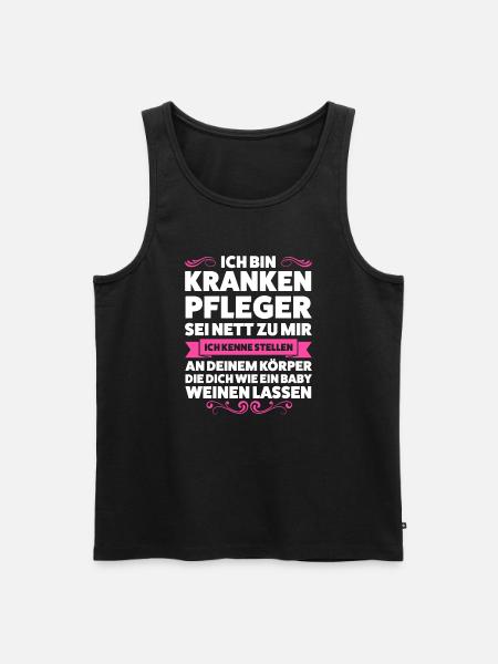 Krankenpfleger Beruf Pfleger Geschenk - Männer Premium Bio Tank Top - Schwarz
