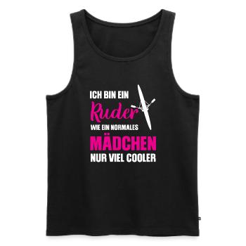 Rudern Sport Ruderin Geschenk - Männer Premium Bio Tank Top - Schwarz - Vorne - Michal (187cm)