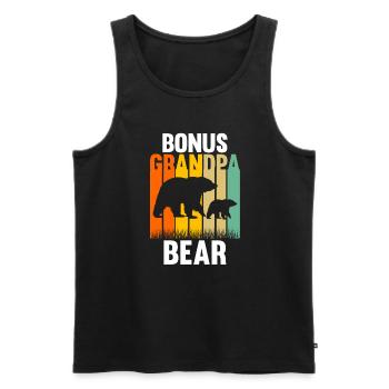 Bonus Papa Bonus Papa-Opa Stiefvater Geschenk - Männer Premium Bio Tank Top - Schwarz - Vorne - Michal (187cm)