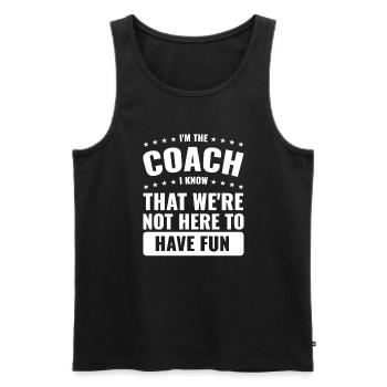 Trainer Trainer Sport Geschenk - Männer Premium Bio Tank Top - Schwarz - Vorne - Michal (187cm)