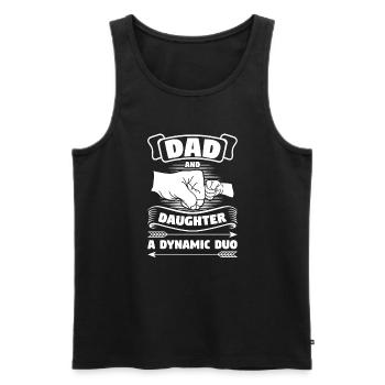 Tochter Vater Tochter Vater von Tochter Geschenk - Männer Premium Bio Tank Top - Schwarz - Vorne - Michal (187cm)