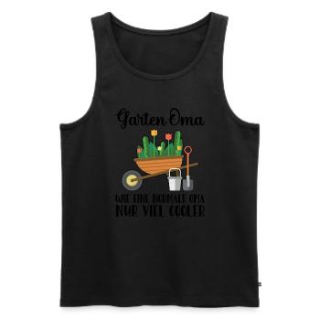 Garten Oma Großmutter Geschenk - Männer Premium Bio Tank Top - Schwarz - Vorne - AI Model Male 178 light (178cm)
