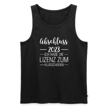 Abschluss 2023 Schule Schulabschluss Geschenk - Männer Premium Bio Tank Top - Schwarz - Vorne - Michal (187cm)