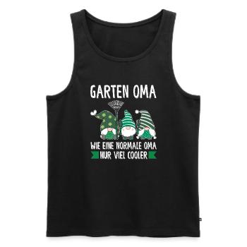 Garten Oma Gnome Gartenarbeit Geschenk - Männer Premium Bio Tank Top - Schwarz - Vorne - AI Model Male 178 light (178cm)