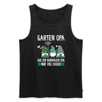 Garten Opa Gnome Hobbygärtner Geschenk - Männer Premium Bio Tank Top - Schwarz - Vorne - AI Model Male 178 light (178cm)