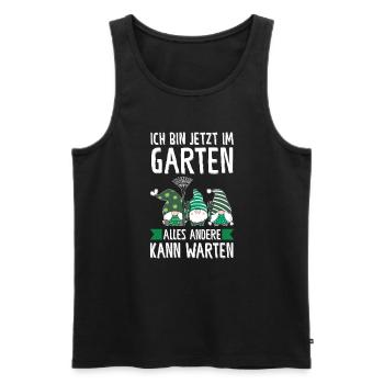 Garten-arbeit Gnome Gartenarbeit Geschenk - Männer Premium Bio Tank Top - Schwarz - Vorne - AI Model Male 178 light (178cm)