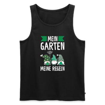 Garten-arbeit Gnome Gärtnern Geschenk - Männer Premium Bio Tank Top - Schwarz - Vorne - AI Model Male 178 light (178cm)
