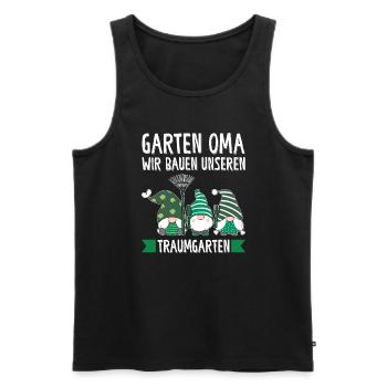 Garten Oma Gnome Großmutter Geschenk - Männer Premium Bio Tank Top - Schwarz - Vorne - AI Model Male 178 light (178cm)