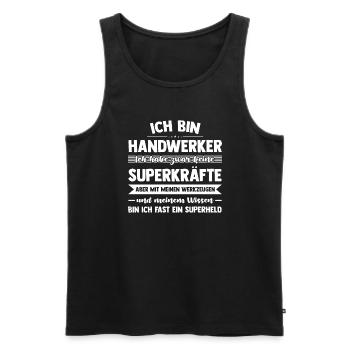 Handwerker Beruf Handwerker Geschenk - Männer Premium Bio Tank Top - Schwarz - Vorne - Michal (187cm)